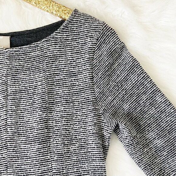 Dolan Left Coast Sweater Dress Gray Knit Long Sleeve Fit and Flare Cozy Medium - Picture 6 of 12